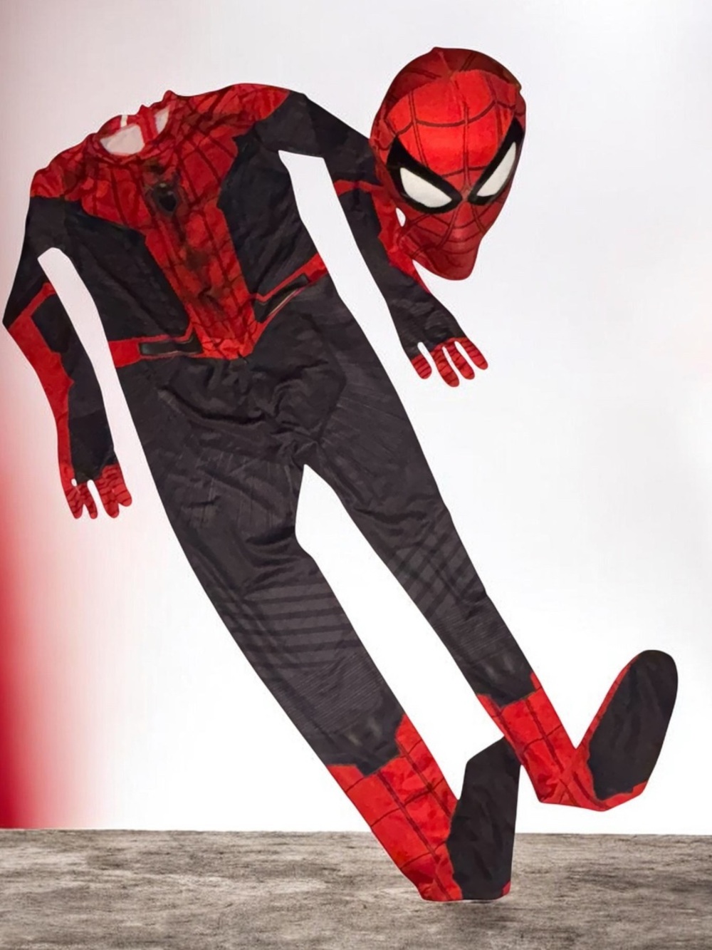 Spider-Man Full body Zentai Red & Black Kids Costume with Mask